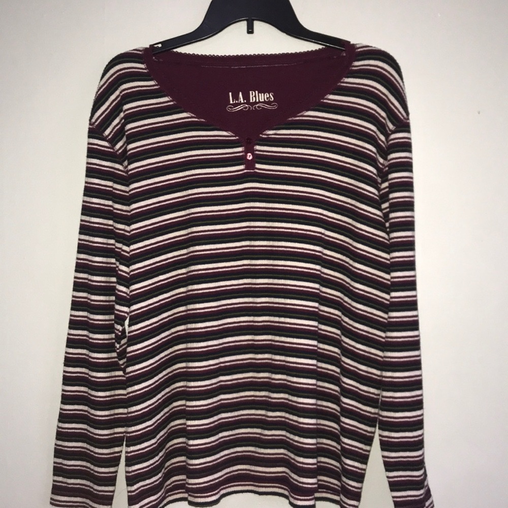 L.A Blues Long Sleeve Top Size L